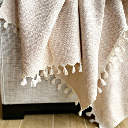 Kep (Pale Pink) | Handwoven Throw